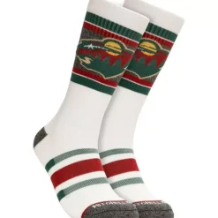 Woman Mitchell & Ness Accessories-Cross Bar Crew Socks Minnesota Wild