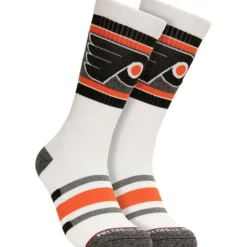 Woman Mitchell & Ness Accessories-Cross Bar Crew Socks Philadelphia Flyers