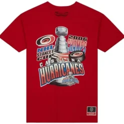 Men Mitchell & Ness T-Shirts & Tops-Cup Chase Tee Carolina Hurricanes