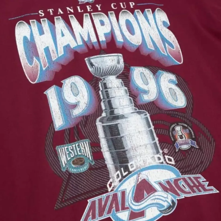 Men Mitchell & Ness T-Shirts & Tops-Cup Chase Tee Colorado Avalanche