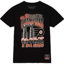 Men Mitchell & Ness T-Shirts & Tops-Cup Chase Tee Philadelphia Flyers