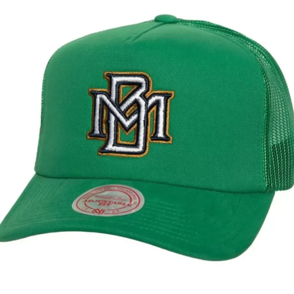 Mitchell & Ness Snapback-Curveball Trucker Coop Milwaukee Brewers