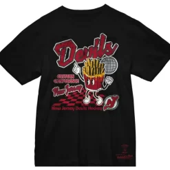 Men Mitchell & Ness T-Shirts & Tops-Devils Cheese Fries Tee New Jersey Devils