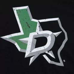 Men Mitchell & Ness T-Shirts & Tops-Distressed Basic Logo Tee Dallas Stars
