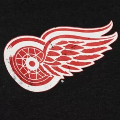 Men Mitchell & Ness Hoodies & Sweatshirts-Distressed Logo Hoody Detroit Red Wings