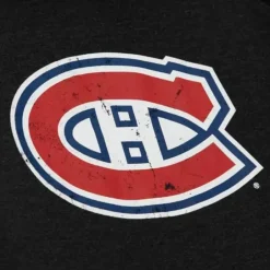 Men Mitchell & Ness Hoodies & Sweatshirts-Distressed Logo Hoody Montreal Canadiens