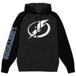 Men Mitchell & Ness Hoodies & Sweatshirts-Distressed Logo Hoody Tampa Bay Lightning