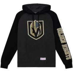 Men Mitchell & Ness Hoodies & Sweatshirts-Distressed Logo Hoody Vegas Golden Knights