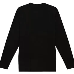 Men Mitchell & Ness T-Shirts & Tops-Distressed Logo Ls Tee Carolina Hurricanes