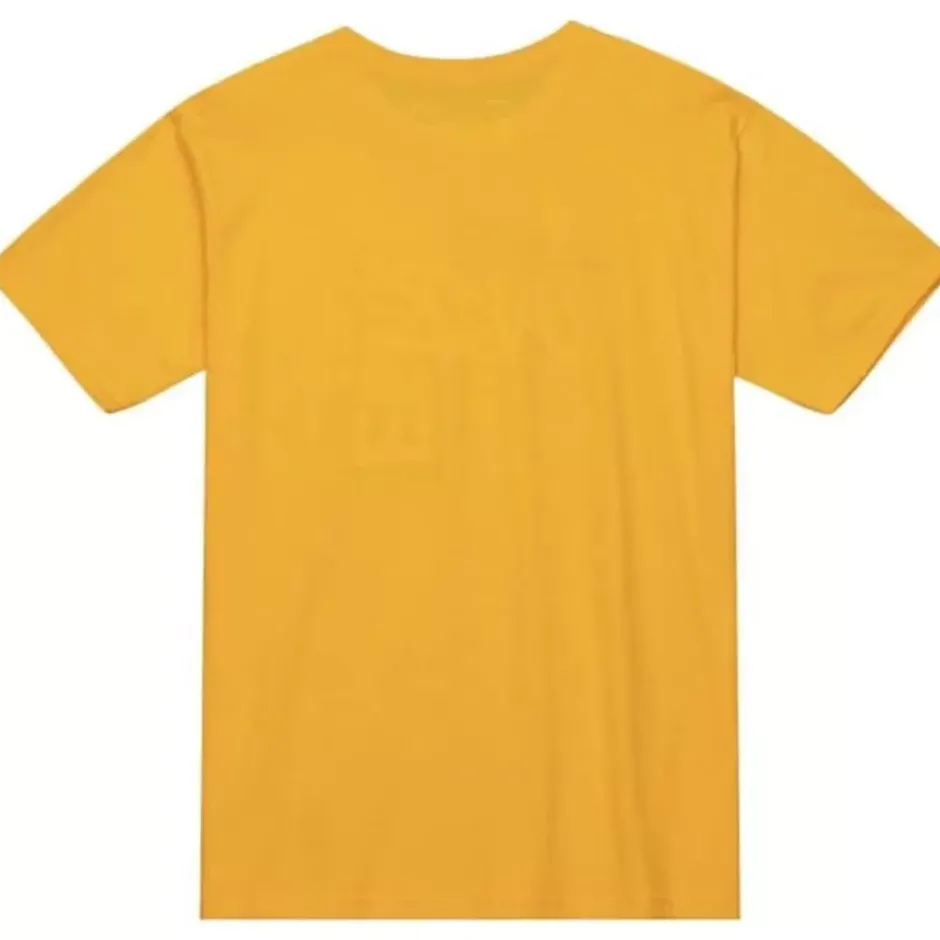 Men Mitchell & Ness T-Shirts & Tops-Distressed Logo Tee Boston Bruins