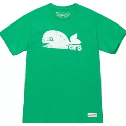 Men Mitchell & Ness T-Shirts & Tops-Distressed Logo Tee Hartford Whalers