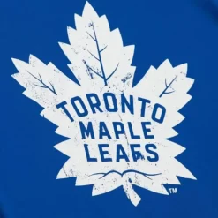 Men Mitchell & Ness T-Shirts & Tops-Distressed Logo Tee Toronto Maple Leafs
