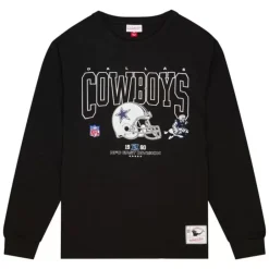 Men Mitchell & Ness T-Shirts & Tops-Division Ls Tee Dallas Cowboys
