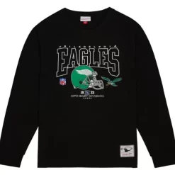 Men Mitchell & Ness T-Shirts & Tops-Division Ls Tee Philadelphia Eagles