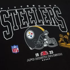 Men Mitchell & Ness T-Shirts & Tops-Division Ls Tee Pittsburgh Steelers