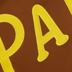 Men Mitchell & Ness Jackets & Outerwear-Double Clutch Lightweight Satin Jacket San Diego Padres