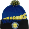 Mitchell & Ness Knit-Double Take Pom Knit Hwc Golden State Warriors