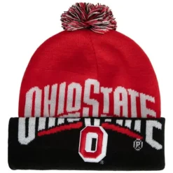Mitchell & Ness Knit-Double Take Pom Knit Ohio State