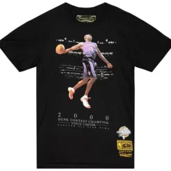 Men Mitchell & Ness T-Shirts & Tops-Dunk Contest Tee Toronto Raptors Vince Carter