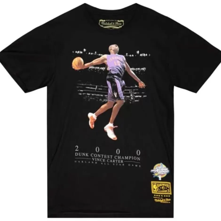 Men Mitchell & Ness T-Shirts & Tops-Dunk Contest Tee Toronto Raptors Vince Carter