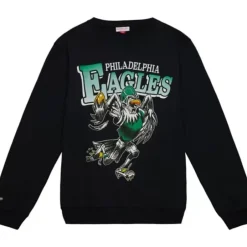 Men Mitchell & Ness Hoodies & Sweatshirts-Eagles Crew Philadelphia Eagles