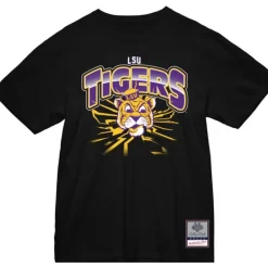 Men Mitchell & Ness T-Shirts & Tops-Earthquake Tee Louisiana State University