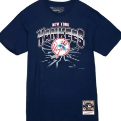 Men Mitchell & Ness T-Shirts & Tops-Earthquake Tee New York Yankees