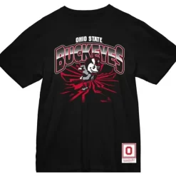 Men Mitchell & Ness T-Shirts & Tops-Earthquake Tee Ohio State