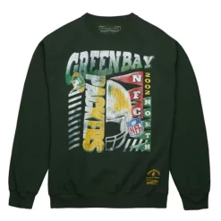 Men Mitchell & Ness Hoodies & Sweatshirts-Easy Cool Crewneck Sweatshirt Green Bay Packers