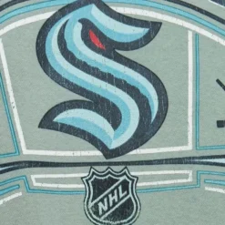 Men Mitchell & Ness Hoodies & Sweatshirts-Easy Cool Crewneck Sweatshirt Seattle Kraken