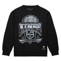 Men Mitchell & Ness Hoodies & Sweatshirts-Easy Cool Crewneck Sweatshirt Los Angeles Kings
