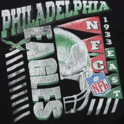 Men Mitchell & Ness Hoodies & Sweatshirts-Easy Cool Crewneck Sweatshirt Philadelphia Eagles