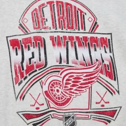 Men Mitchell & Ness Hoodies & Sweatshirts-Easy Cool Crewneck Sweatshirt Detroit Red Wings