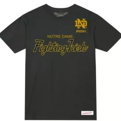 Men Mitchell & Ness T-Shirts & Tops-Elite Tee University Of Notre Dame