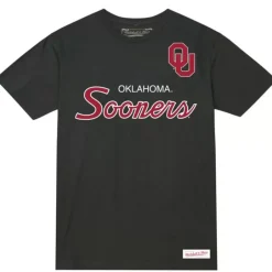 Men Mitchell & Ness T-Shirts & Tops-Elite Tee University Of Oklahoma