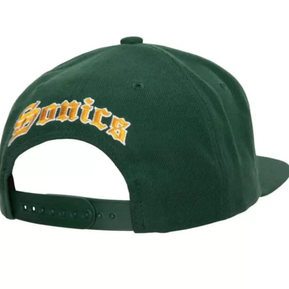 Mitchell & Ness Snapback-English Dropback Snapback Hwc Seattle Supersonics