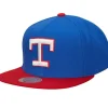 Mitchell & Ness Snapback-Evergreen Snapback Coop Texas Rangers