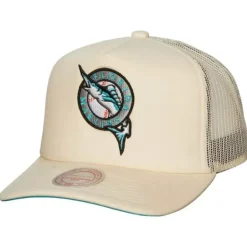 Mitchell & Ness Snapback-Evergreen Trucker Snapback Coop Florida Marlins