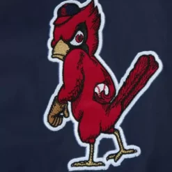 Men Mitchell & Ness Jackets & Outerwear-Exploded Logo Warm Up Jacket St. Louis Cardinals