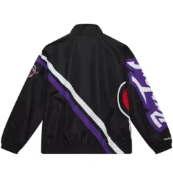 Men Mitchell & Ness Jackets & Outerwear-Exploded Logo Warm Up Jacket Toronto Raptors