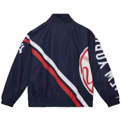 Men Mitchell & Ness Jackets & Outerwear-Exploded Logo Warm Up Jacket New York Yankees