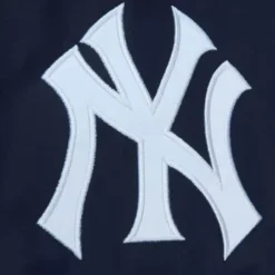 Men Mitchell & Ness Jackets & Outerwear-Exploded Logo Warm Up Jacket New York Yankees