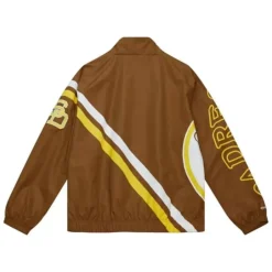 Men Mitchell & Ness Jackets & Outerwear-Exploded Logo Warm Up Jacket San Diego Padres