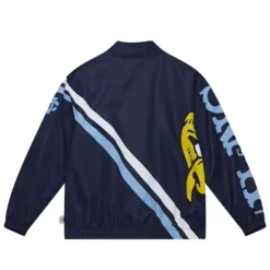 Men Mitchell & Ness Jackets & Outerwear-Exploded Logo Warm Up Jacket University Of North Carolina