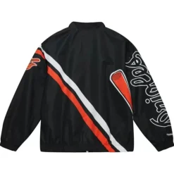 Men Mitchell & Ness Jackets & Outerwear-Exploded Logo Warm Up Jacket Baltimore Orioles