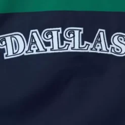 Men Mitchell & Ness Jackets & Outerwear-Exploded Logo Warm Up Jacket Dallas Mavericks
