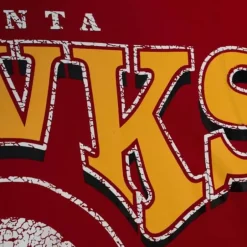 Men Mitchell & Ness Hoodies & Sweatshirts-Fashion Fleece Crew Atlanta Hawks