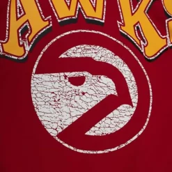 Men Mitchell & Ness Hoodies & Sweatshirts-Fashion Fleece Crew Atlanta Hawks