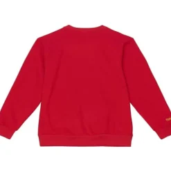 Men Mitchell & Ness Hoodies & Sweatshirts-Fashion Fleece Crew Houston Rockets