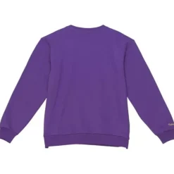 Men Mitchell & Ness Hoodies & Sweatshirts-Fashion Fleece Crew Los Angeles Lakers